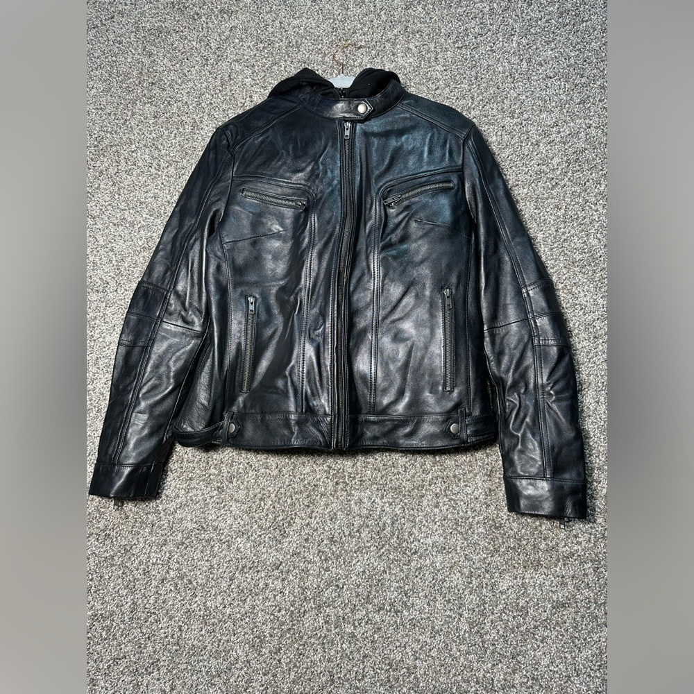 NWOT Whet Blu April Hoodie & Leather Jacket Size XL - Picture 4 of 8